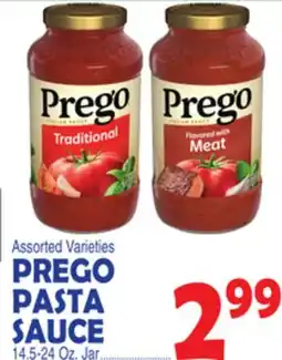 Bravo Supermarkets PREGO PASTA SAUCE offer