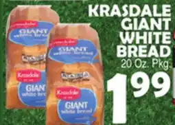 Bravo Supermarkets KRASDALE GIANT WHITE BREAD offer