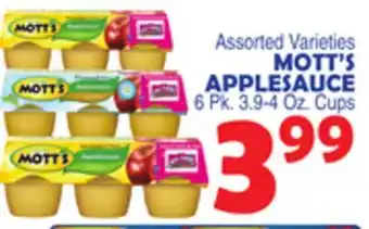 Bravo Supermarkets MOTT'S APPLESauce offer