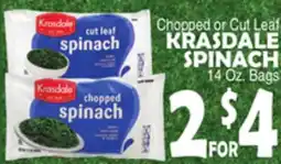 Bravo Supermarkets KRASDALE SPINACH offer