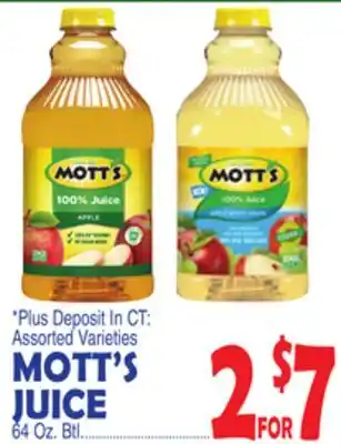 Bravo Supermarkets MOTT'S JUICE offer