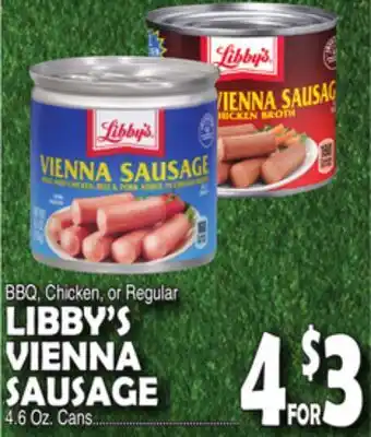 Bravo Supermarkets LIBBY'S VIENNA SAUSAGE offer