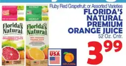Bravo Supermarkets FLORIDA'S NATURAL PREMIUM ORANGE JUICE offer