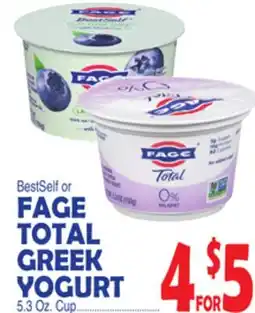 Bravo Supermarkets FAGE TOTAL GREEK YOGURT offer