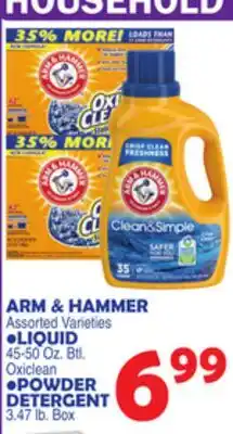 Bravo Supermarkets ARM & HAMMER, LIQUID, POWDER DETERGENT offer