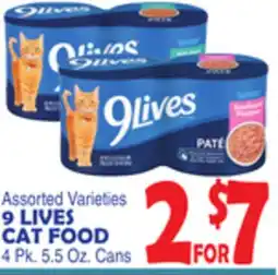 Bravo Supermarkets 9 LIVES CAT FOOD offer