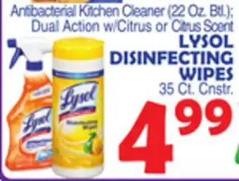 Bravo Supermarkets LYSOL DISINFECTING WIPES offer