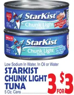 Bravo Supermarkets STARKIST CHUNK LIGHT TUNA offer