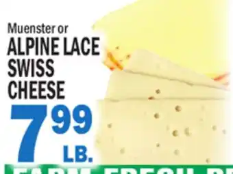 Bravo Supermarkets ALPINE LACE SWISS CHEESE offer