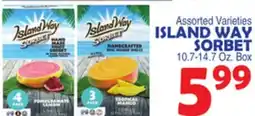 Bravo Supermarkets ISLAND WAY SORBET offer