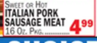 Bravo Supermarkets ITALIAN PORK SAUSAGE MEAT offer
