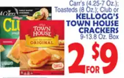 Bravo Supermarkets KELLOGG'S TOWN HOUSE CRACKERS offer