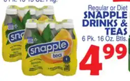 Bravo Supermarkets SNAPPLE DRINKS & TEAS offer
