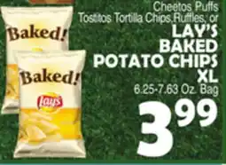 Bravo Supermarkets Cheetos Puffs, Tostitos Tortilla Chips, Ruffles, or LAY'S BAKED POTATO CHIPS offer