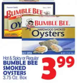 Bravo Supermarkets BUMBLE BEE SMOKED OYSTER offer