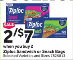 Stop&Shop Ziploc Sandwich or Snack Bags offer