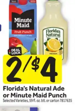 Stop&Shop Florida's Natural Ade or Minute Maid Punch offer