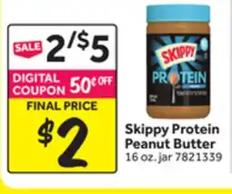 Stop&Shop Skippy Protein Peanut Butter offer