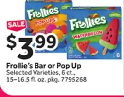 Stop&Shop Frollie's Bar or Pop Up offer