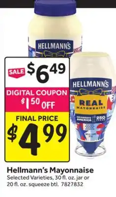 Stop&Shop Hellmann's Mayonnaise offer