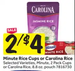 Stop&Shop Minute Rice Cups or Carolina Rice offer