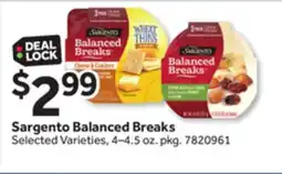 Stop&Shop Sargento Balanced Breaks offer