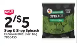 Stop&Shop Stop & Shop Spinach offer