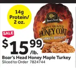 Stop&Shop Boar's Head Honey Maple Turkey offer