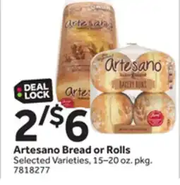 Stop&Shop Artesano Bread or Rolls offer