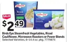 Stop&Shop Birds Eye Steamfresh Vegetables, Riced Cauliflower, Microwave Roasters or Power Blends offer
