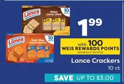 Weis Markets Lance Crackers offer