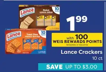 Weis Markets Lance Crackers offer