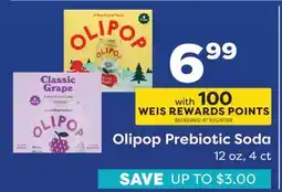 Weis Markets Olipop Prebiotic Soda offer