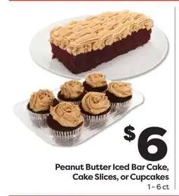Weis Markets Peanut Butter Iced Bar Cake, Cake Slices, or Cupcakes offer