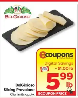 Weis Markets BelGioioso Slicing Provolone offer