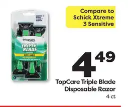 Weis Markets TopCare Triple Blade Disposable Razor offer