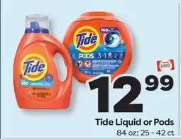 Weis Markets Tide Liquid or Pods offer