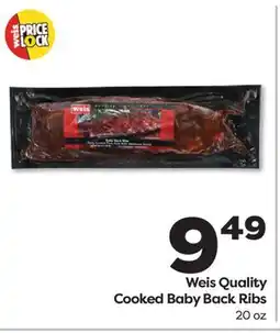 Weis Markets Weis Quality Cooked Baby Back Ribs offer