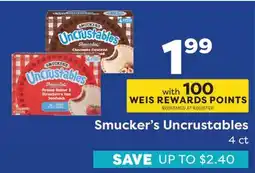 Weis Markets Smucker's Uncrustables offer