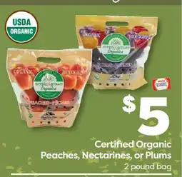 Weis Markets Certified Organic Peaches, Nectarines, or Plums offer