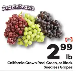 Weis Markets California Grown Red, Green, or Black Seedless Grapes offer