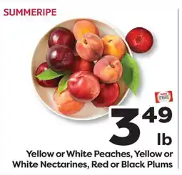 Weis Markets Yellow or White Peaches, Yellow or White Nectarines, Red or Black Plums offer