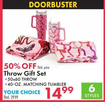 Boscov's Throw Gift Set offer