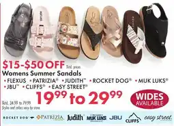Boscov's Womens Summer Sandals offer
