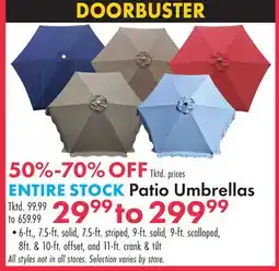 Boscov's Patio Umbrellas offer