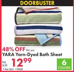 Boscov's YARA Yarn-Dyed Bath Sheet offer