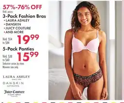 Boscov's 3-Pack Fashion Bras, 5-Pack Panties offer