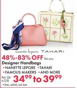 Boscov's Designer Handbags offer