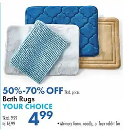 Boscov's Bath Rugs offer