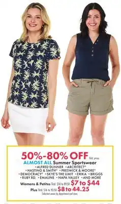 Boscov's ALMOST ALL Summer Sportswear offer